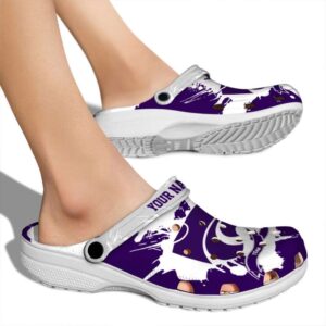 customized kansas state wildcats splatter pattern clog fashion forward