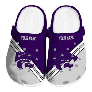 customized kansas state wildcats striped accents clog best selling