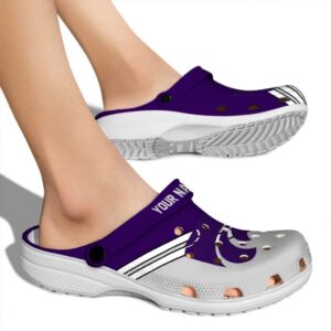 customized kansas state wildcats striped accents clog fashion forward