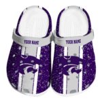 customized kansas state wildcats vertical stripes clog best selling