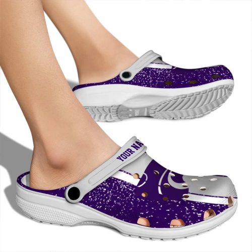 customized kansas state wildcats vertical stripes clog fashion forward