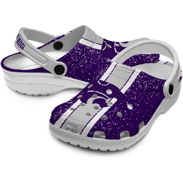 customized kansas state wildcats vertical stripes clog high quality