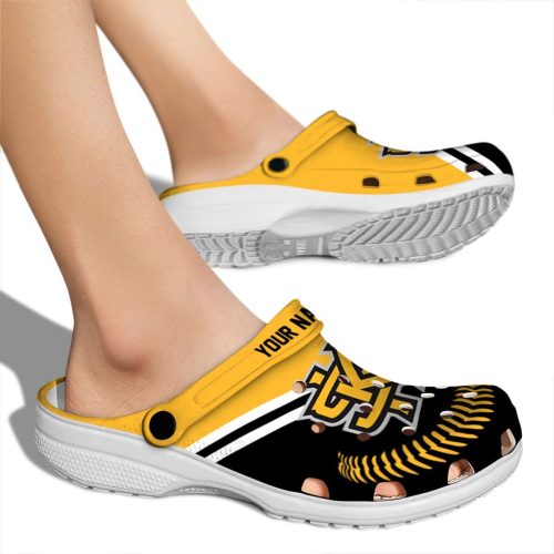 customized kennesaw state owls baseball motif clog fashion forward