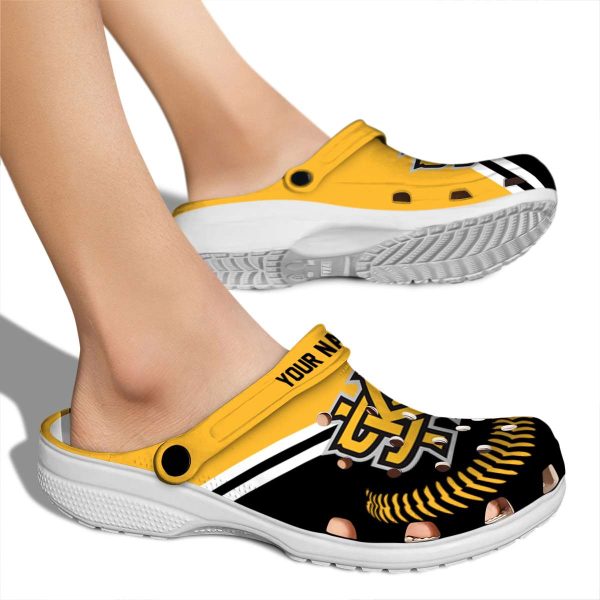 customized kennesaw state owls baseball motif clog fashion forward