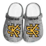 customized kennesaw state owls cracked texture clog best selling