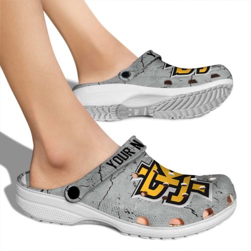 customized kennesaw state owls cracked texture clog fashion forward