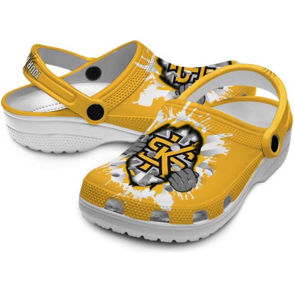 customized kennesaw state owls gripping hand clog high quality
