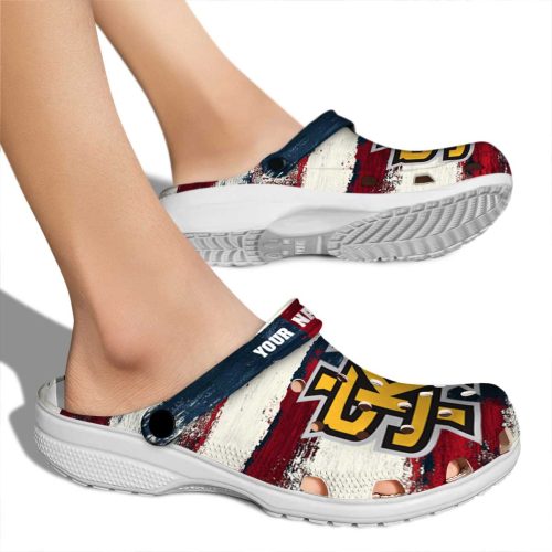 customized kennesaw state owls patriotic stripes clog fashion forward