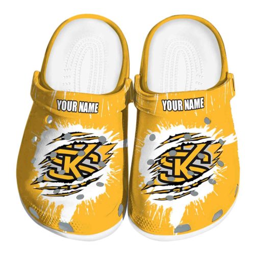customized kennesaw state owls splash motif background clog best selling