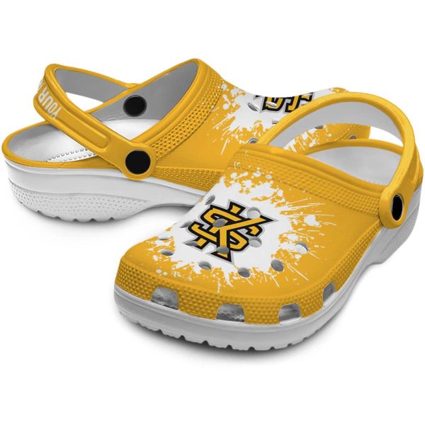 customized kennesaw state owls splatter background clog high quality