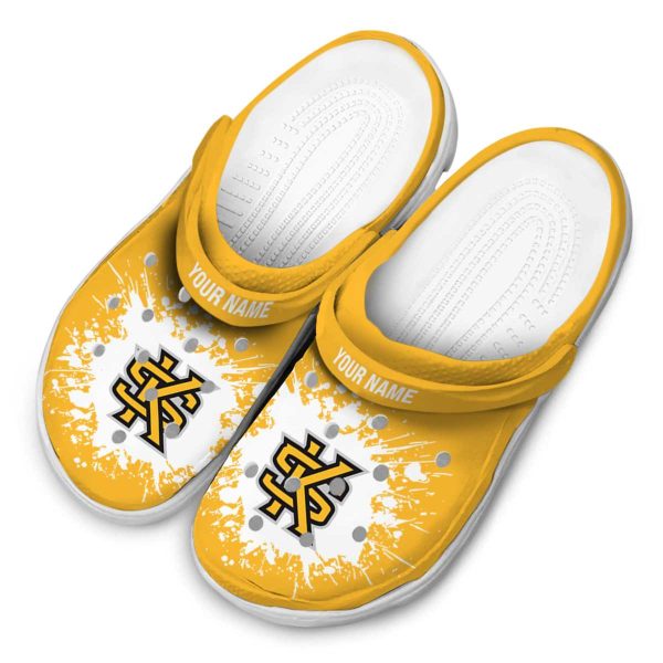 customized kennesaw state owls splatter background clog latest model