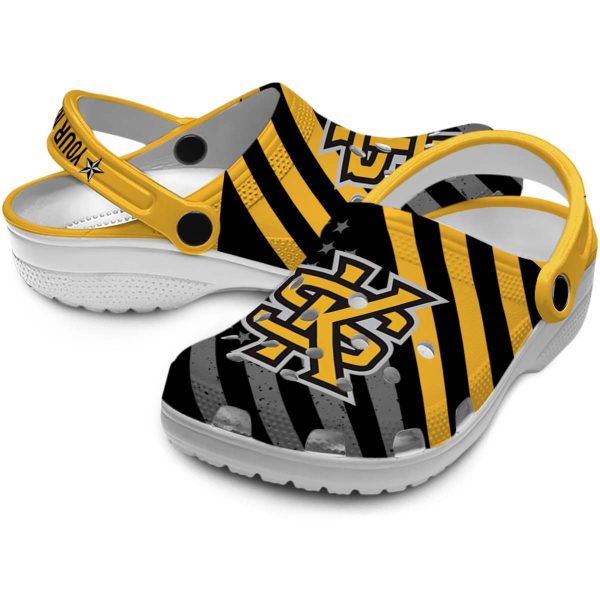 customized kennesaw state owls star spangled graphic clog high quality