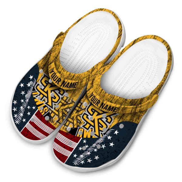 customized kennesaw state owls star spangled side pattern clog latest model