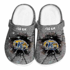 customized kent state golden flashes cracked ground texture clog best selling