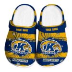 customized kent state golden flashes paint splatter graphics clog best selling