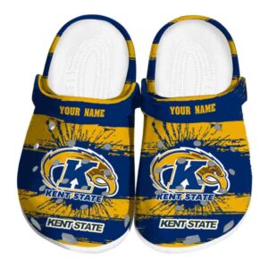 customized kent state golden flashes paint splatter graphics clog best selling