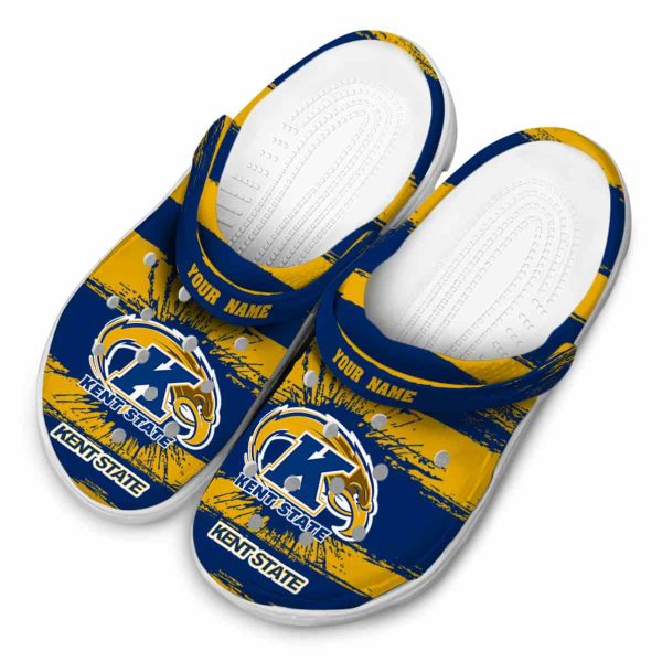 customized kent state golden flashes paint splatter graphics clog latest model
