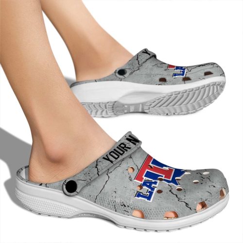 customized la tech cracked texture clog fashion forward