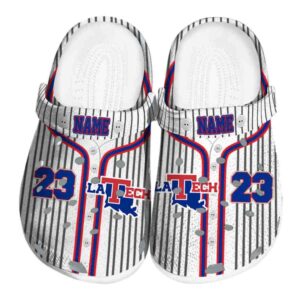 customized la tech pinstripe pattern clog best selling