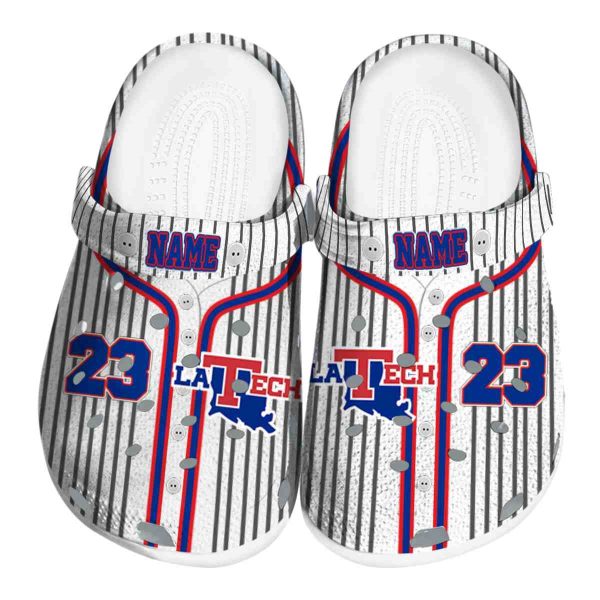 customized la tech pinstripe pattern clog best selling