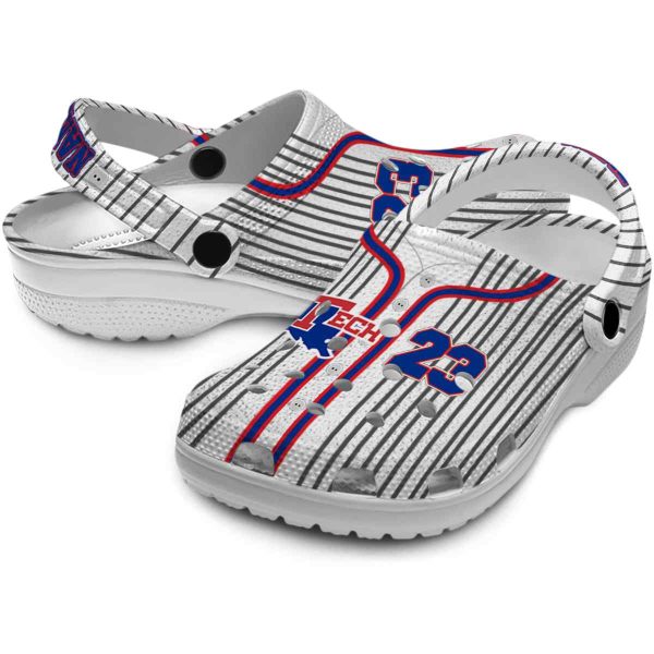 customized la tech pinstripe pattern clog high quality