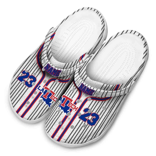 customized la tech pinstripe pattern clog latest model