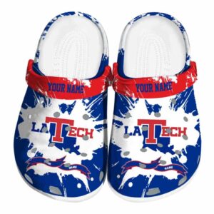 customized la tech splatter pattern clog best selling