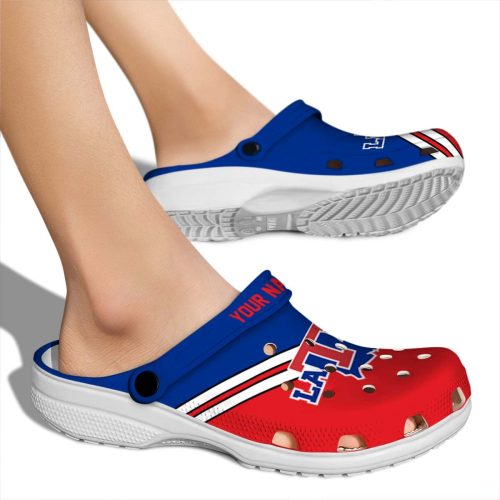 customized la tech striped accents clog fashion forward