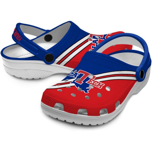 customized la tech striped accents clog high quality