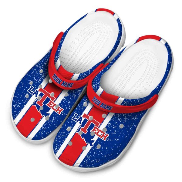 customized la tech vertical stripes clog latest model