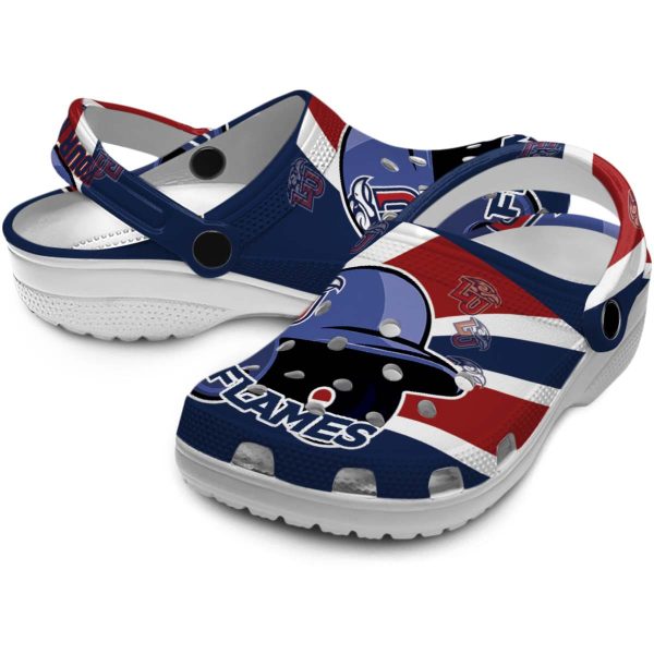 customized liberty flames baseball helmet clog high quality