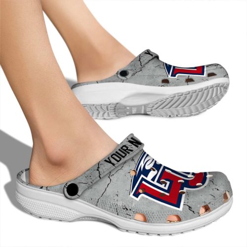 customized liberty flames cracked texture clog fashion forward