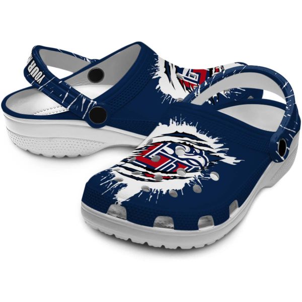 customized liberty flames splash motif background clog high quality