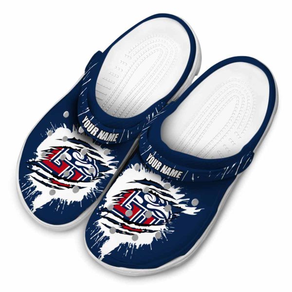 customized liberty flames splash motif background clog latest model