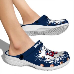 customized liberty flames splatter background clog fashion forward