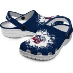 customized liberty flames splatter background clog best selling