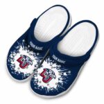 customized liberty flames splatter background clog best selling