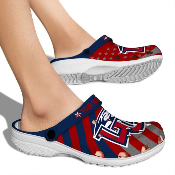 customized liberty flames star spangled graphic clog fashion forward