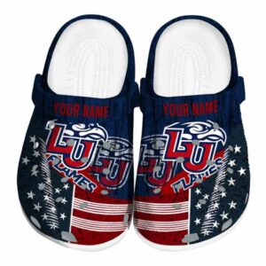 customized liberty flames star spangled side pattern clog best selling