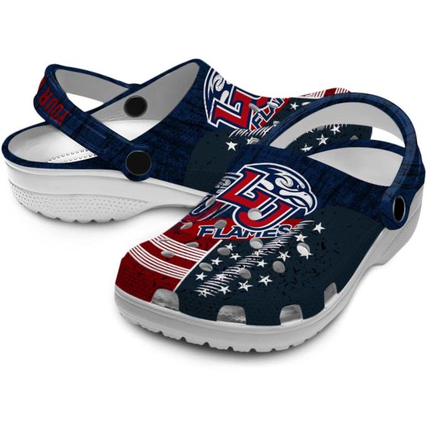 customized liberty flames star spangled side pattern clog high quality