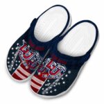 customized liberty flames star spangled side pattern clog best selling