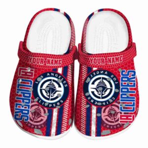customized los angeles clippers contrasting stripes clog best selling