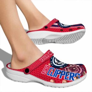 customized los angeles clippers contrasting stripes clog fashion forward