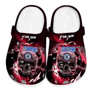 customized los angeles clippers gothic skull clog best selling