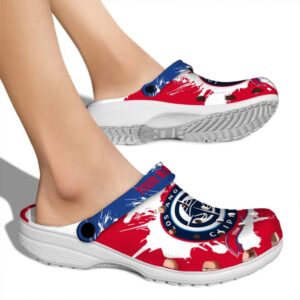 customized los angeles clippers splatter pattern clog fashion forward