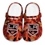 customized los angeles kings autumn leaves clog best selling