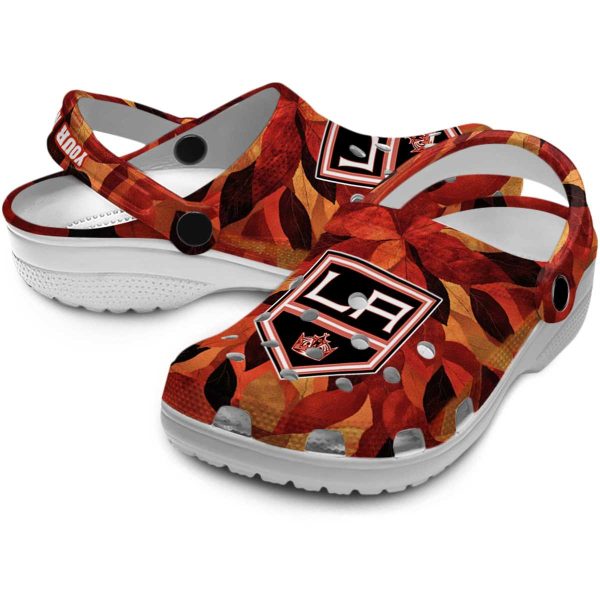 customized los angeles kings autumn leaves clog high quality