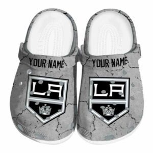 customized los angeles kings cracked texture clog best selling