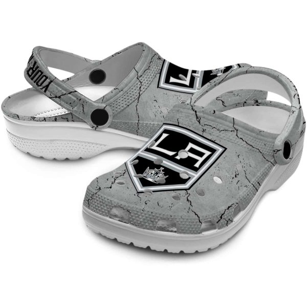 customized los angeles kings cracked texture clog high quality