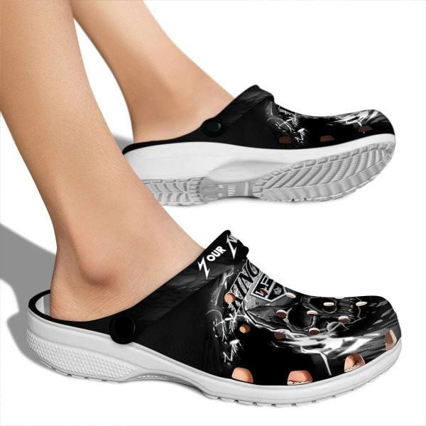 customized los angeles kings gothic skull clog fashion forward
